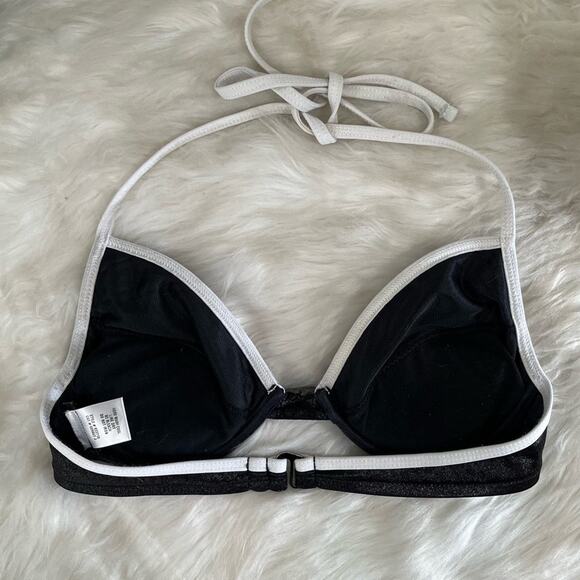 NEW Mossimo Two Tone Contrast Push Up Bikini Bathing Suit Swim Top Black XS NWOT - Picture 6 of 13